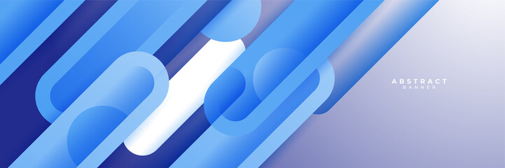 Blue abstract banner background