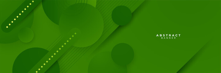 Green abstract banner background