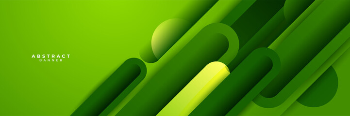 Green abstract banner background