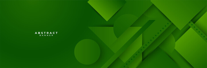 Green abstract banner background
