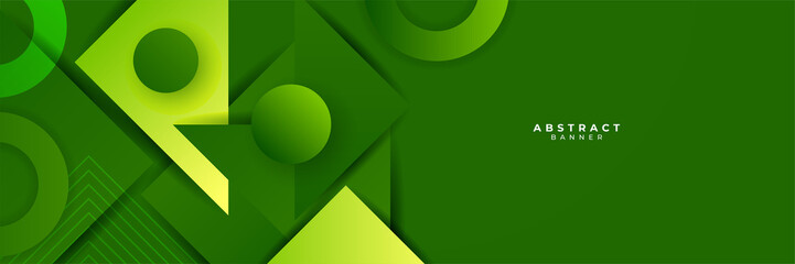 Green abstract banner background