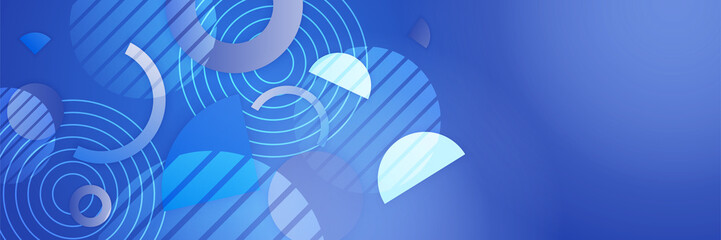 Blue abstract banner background