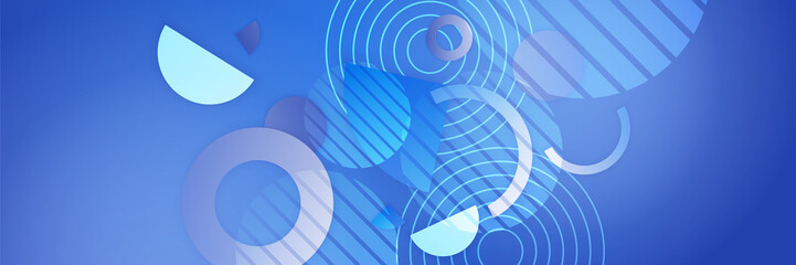 Blue abstract banner background
