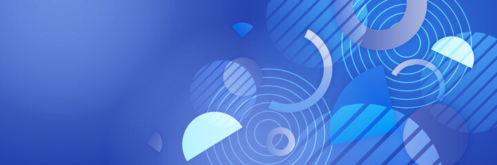 Blue abstract banner background