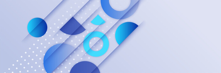 Blue abstract banner background