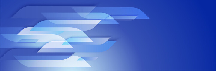 Blue abstract banner background