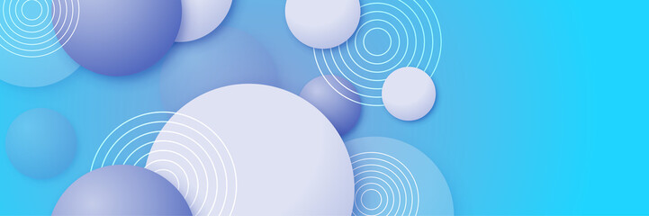 Blue abstract banner background