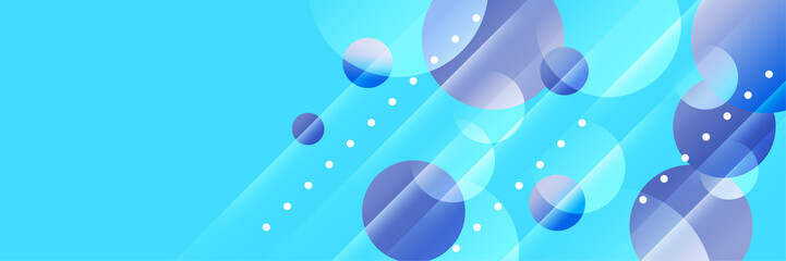 Blue abstract banner background
