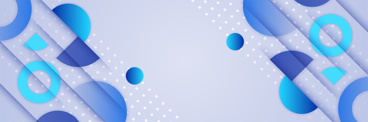 Blue abstract banner background