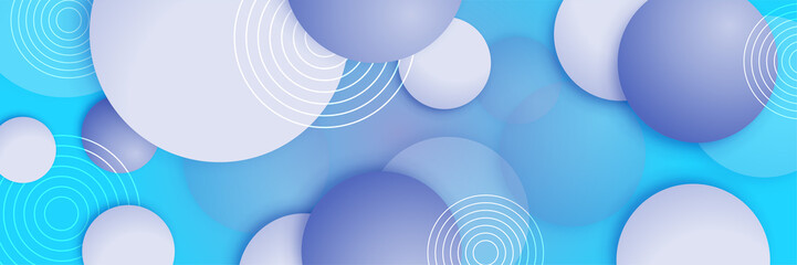 Blue abstract banner background