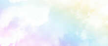 Soft Cloudy Is Gradient Pastel,Abstract Sky Background In Sweet Color.