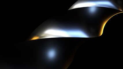 Poster - Metall spiral. Computer generated 3d render