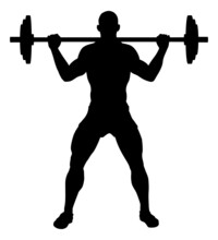 Weight Lifting Man Weightlifting Silhouette