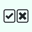 © Rafid - Check mark black line icons. Vector illustration. eps - Vector