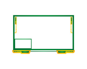 Poster - Modern green stream overlay template design concept