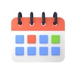 Calendar assignment icon. Planning concept. Vector illustration of 3d rendering.