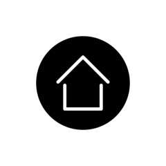 Sticker - Home line icon in black round