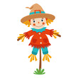 Cartoon Illustration Of A Scarecrow