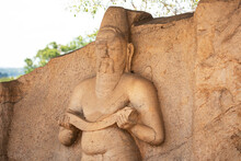 A Beautiful Stone Monument Seen In The Ancient City Of Polonnaruwa In Sri Lanka.