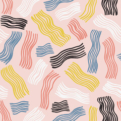 Aufkleber - Seamless abstract hand drawn pattern