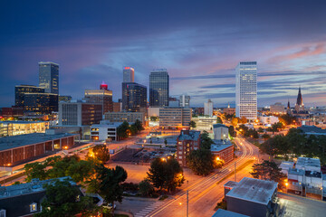 Fototapete - Tulsa, Oklahoma, USA Skyline