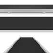 Collection realistic conveyor belt top front side view vector illustration