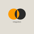 © tomozina1 - Integration abstract logo, two circles