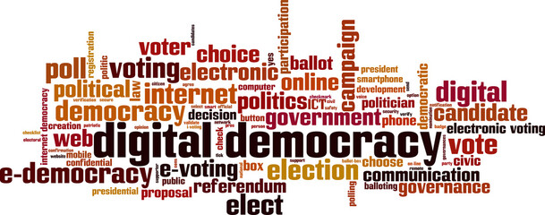 Digital democracy word cloud