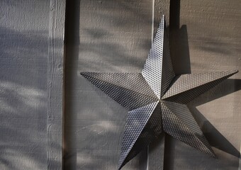 Metal Star Decoration on a Wall