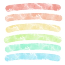 Watercolor Strokes Of Rainbow Colors