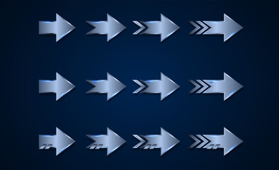 Aufkleber - arrow symbol forward speed technology innovation concept
