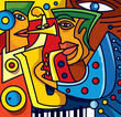Abstract Jazz Band Artwork (Vector Art)
