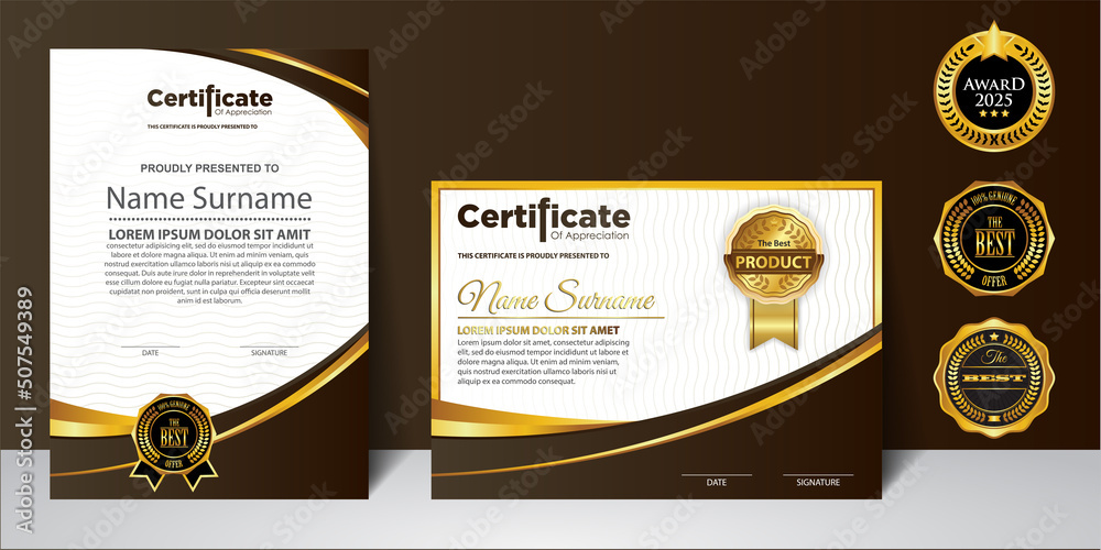 Modern Design Certificate layout concept. Simple elegant and luxurious ...