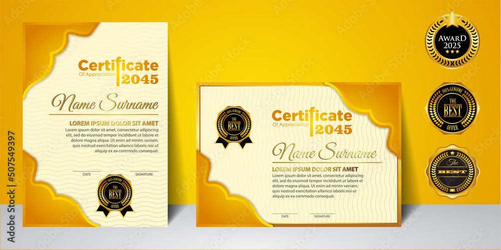 Modern Design Certificate layout concept. Simple elegant and luxurious ...