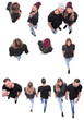 © ASDF - top view. image of modern different young people