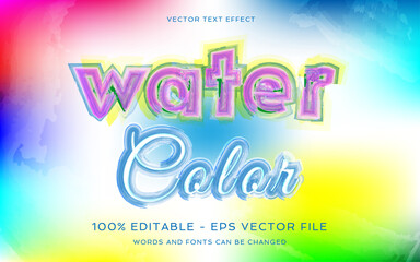 water color text effect mockup