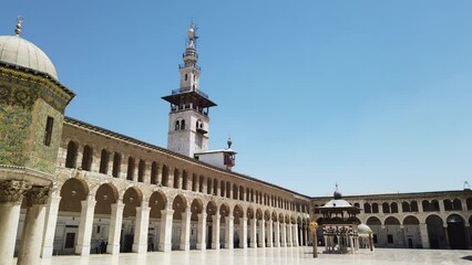 Wall Mural - Damascus, Syria -May, 2022: The Umayyad Mosque, also known as the Great Mosque of Damascus