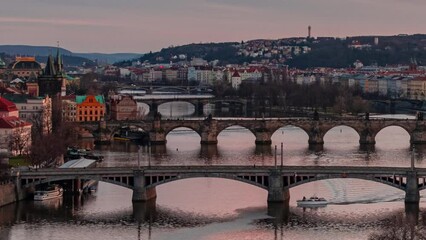 Poster - Prague time lapse view