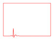 Ecg heart beat line frame icon symbol. Health hospital sport logo sign  Vector illustration image. Isolated on white backround.	