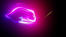  3d Animation - Close-up Of Abstract Red Light Trail Against Black Background