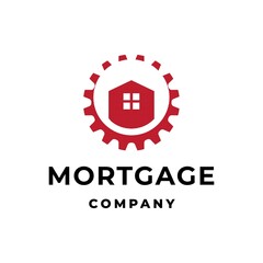 Wall Mural - House mortgage real estate company logo design template