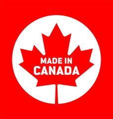 Sticker - made in canada maple leaf logo icon