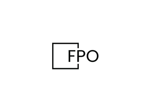 FPO letter initial logo design vector illustration