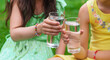© Milena - children drink clean water in nature.selective focus