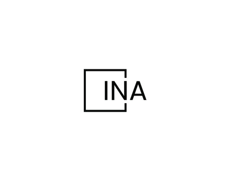 INA letter initial logo design vector illustration
