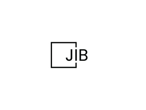 JIB letter initial logo design vector illustration	