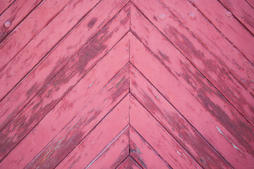 Sticker - Old wooden door element close up view . Wooden texture