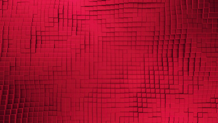 Poster - multicolored abstract animation of colorful cubes moving smoothly in space and forming the waves. an