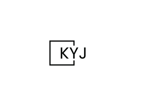 KYJ letter initial logo design vector illustration