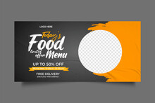 Food And Restaurant Web Banner Design Template . Fast Food & Restaurant Web Banner Concept | 